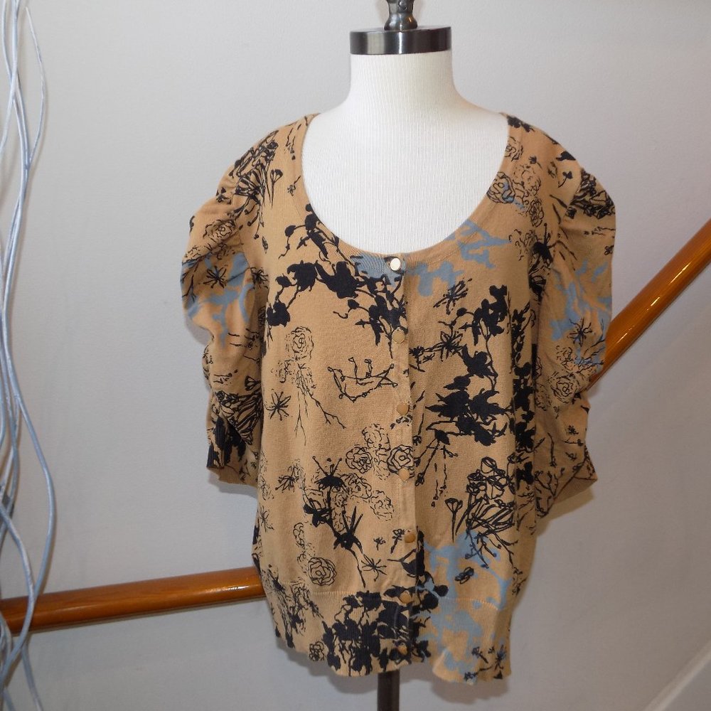 MERCER STREET Floral Printed Cardigan Size Petite Medium